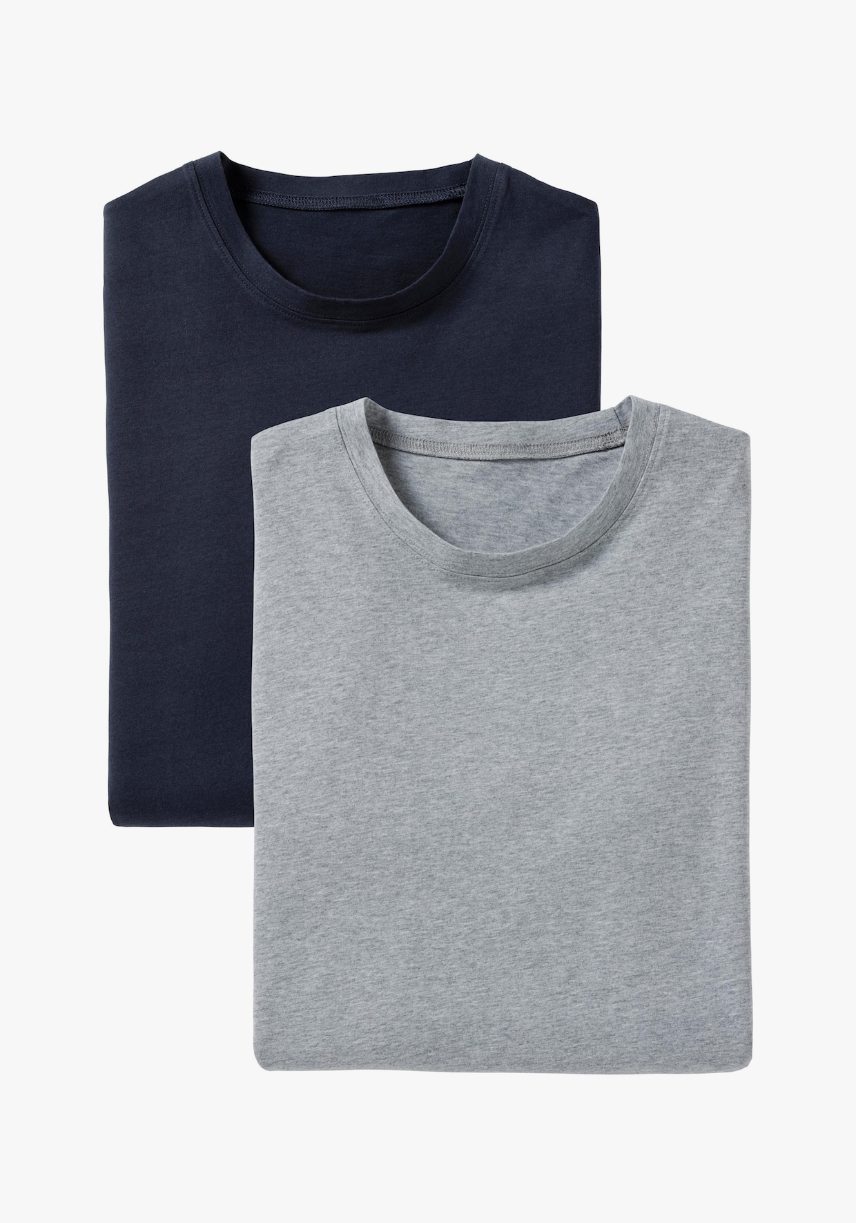 T-Shirt - grau-meliert, navy