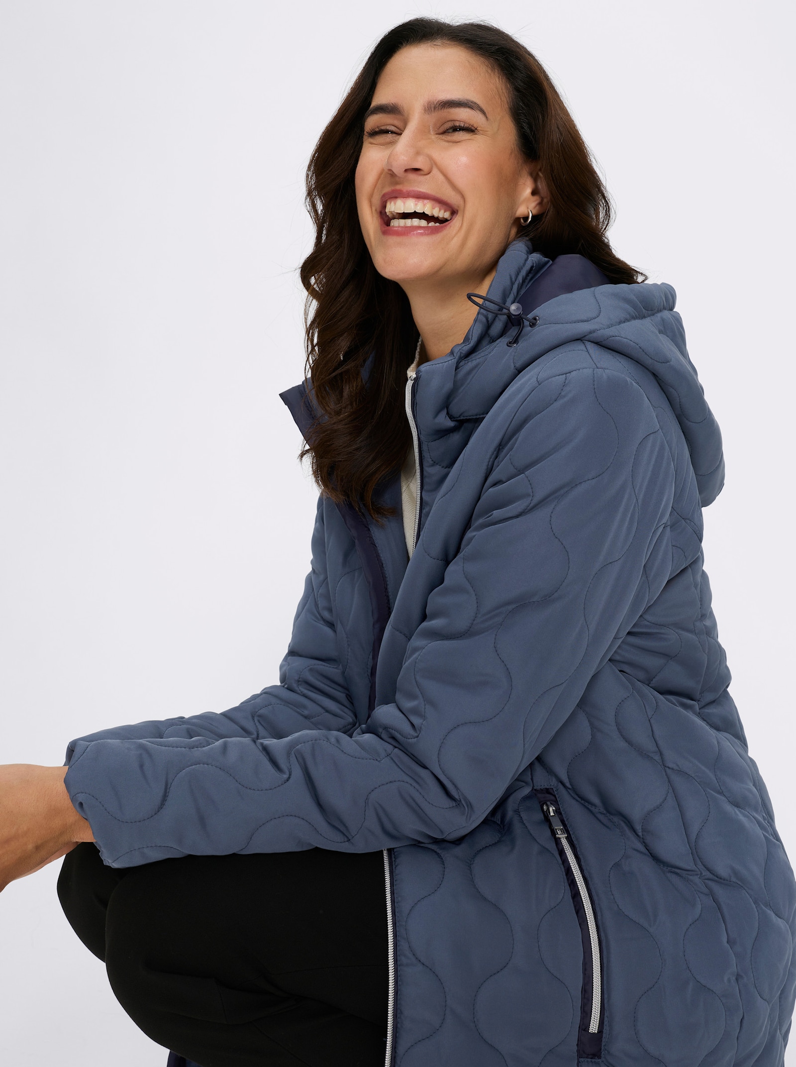 Steppjacke - rauchblau