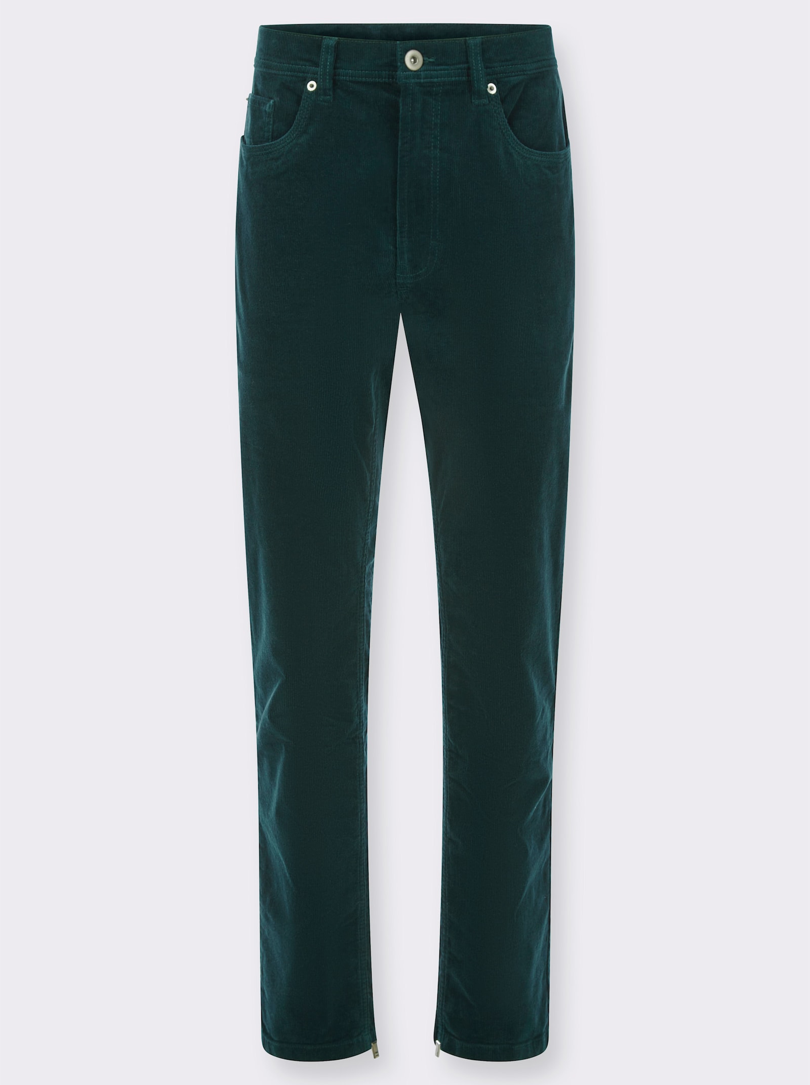 Nohavice, kord, bavlna-streč - petrolejová