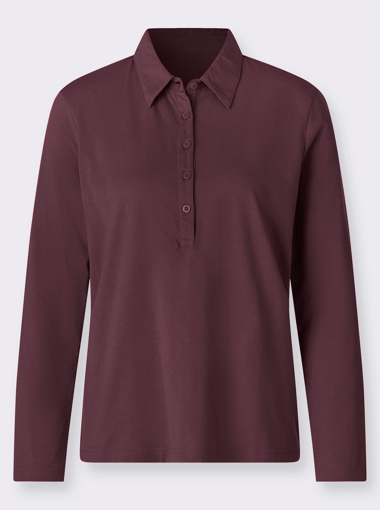 Poloshirt aus reiner Baumwolle - burgund
