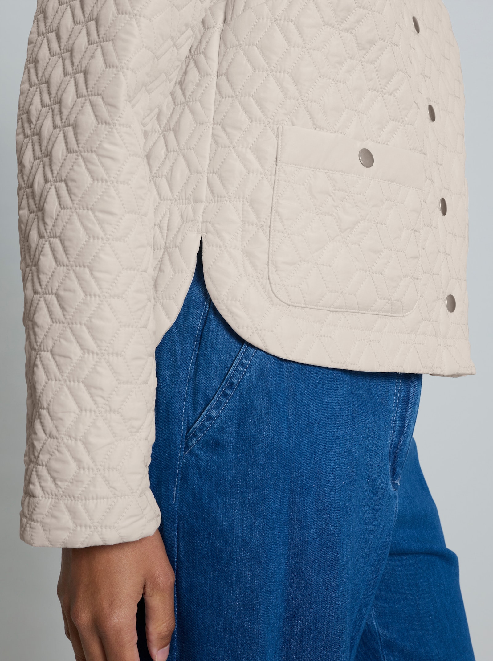 heine Kapuzenjacke mit Steppung - ecru