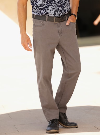 Marco Donati 5-Pocket-Hose aus Baumwoll-Stretch - dunkeltaupe