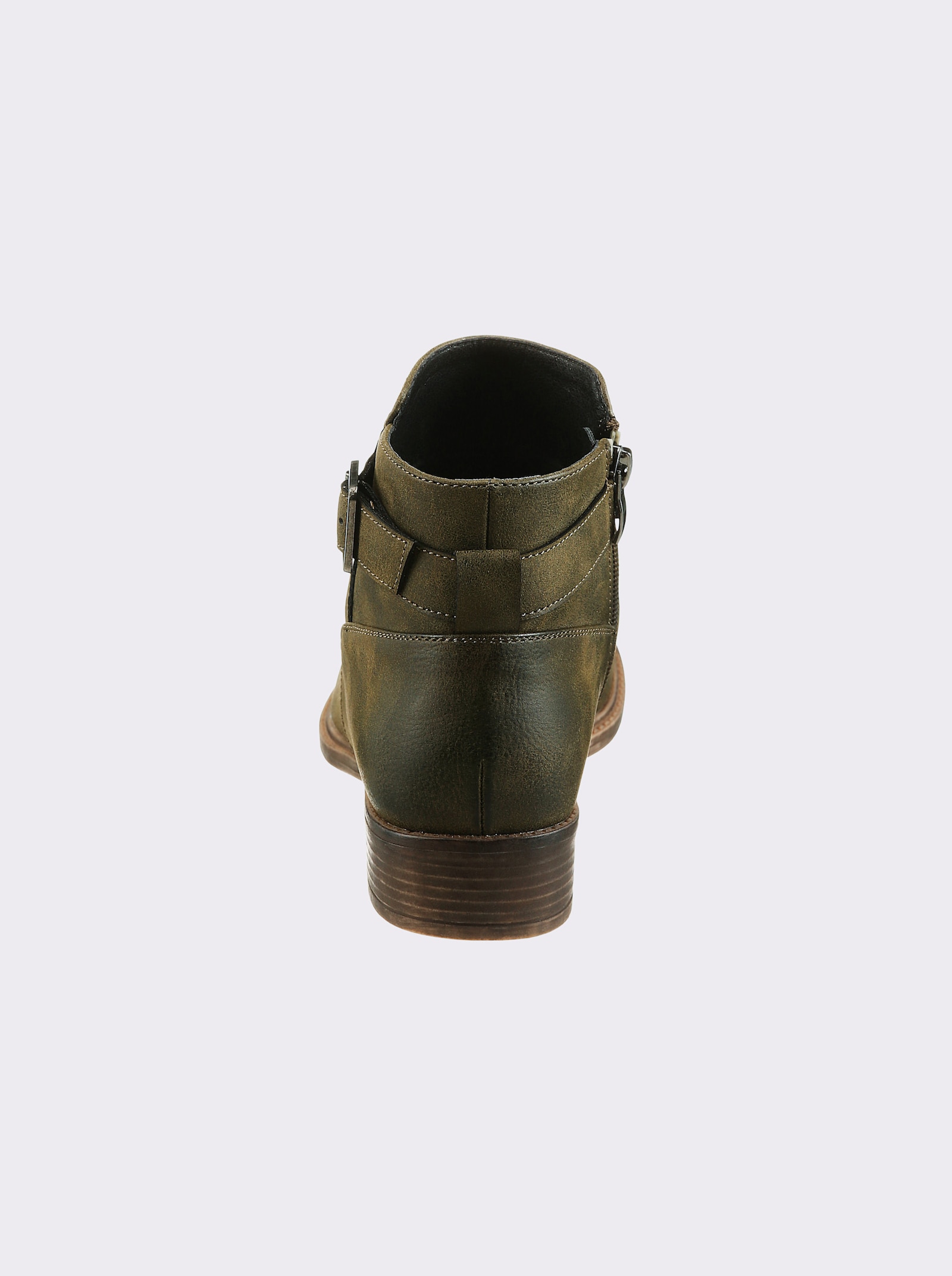 Andrea Conti Stiefelette in Leder-Optik - oliv