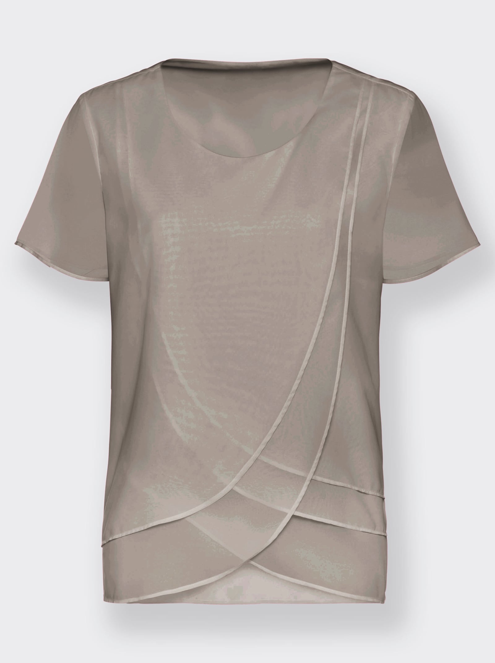 Georgettebluse in Lagenverarbeitung - sesam