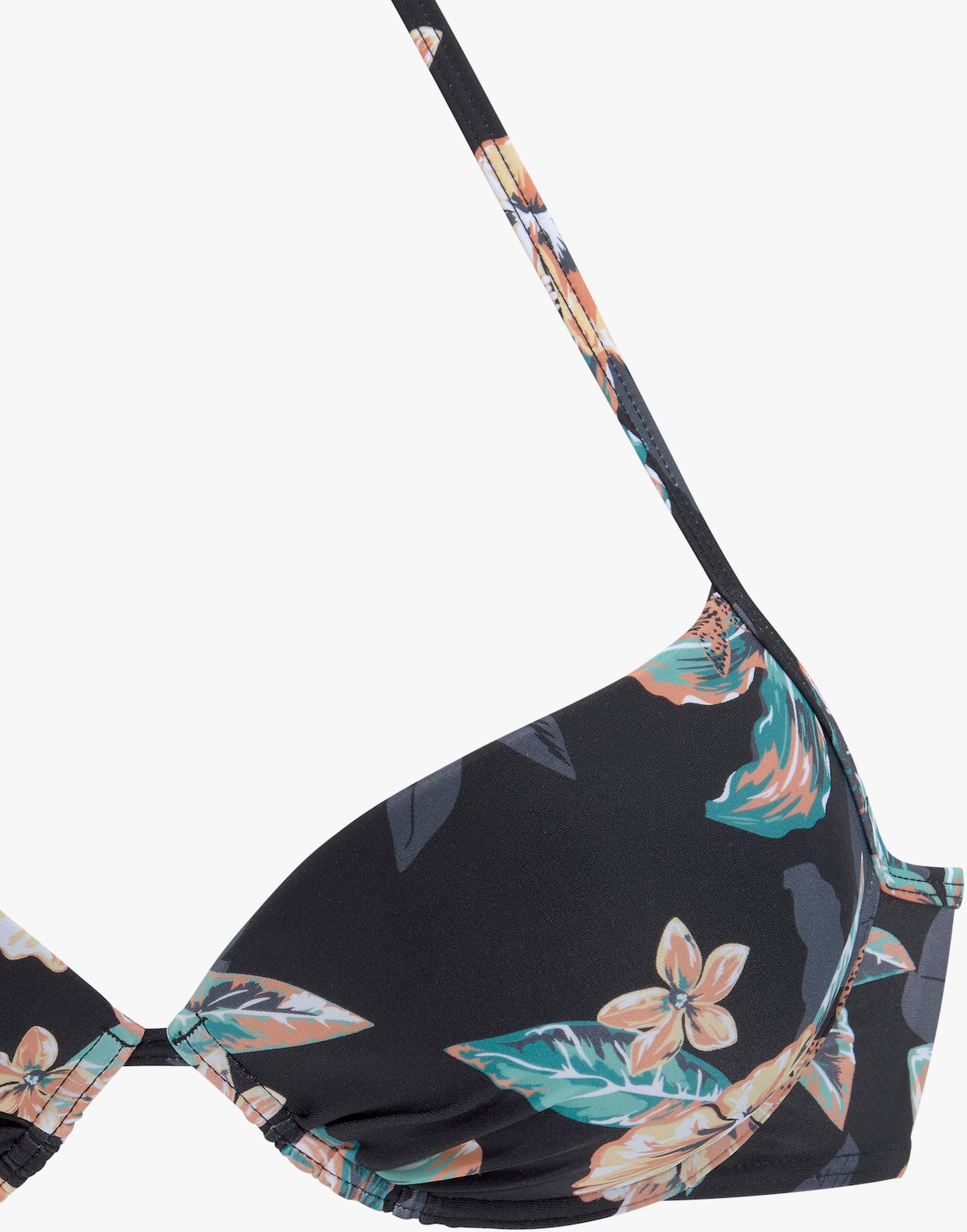 Venice Beach Push-upbikinitop - zwart geprint