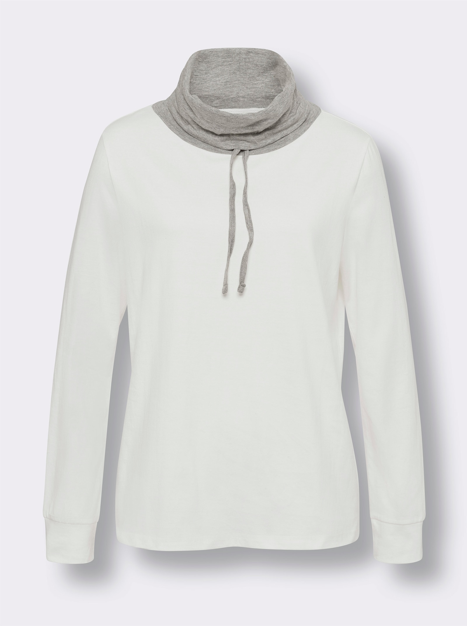 Rolák s dlouhými rukávy - ecru-šedá