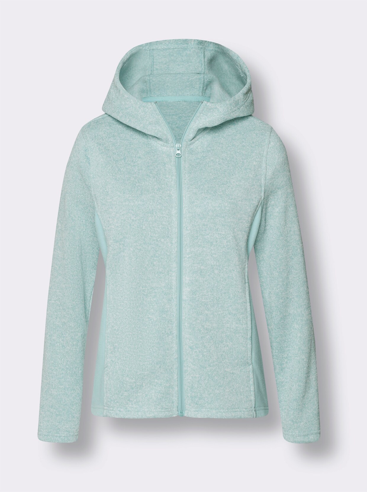 Strickfleece-Jacke - mint-meliert