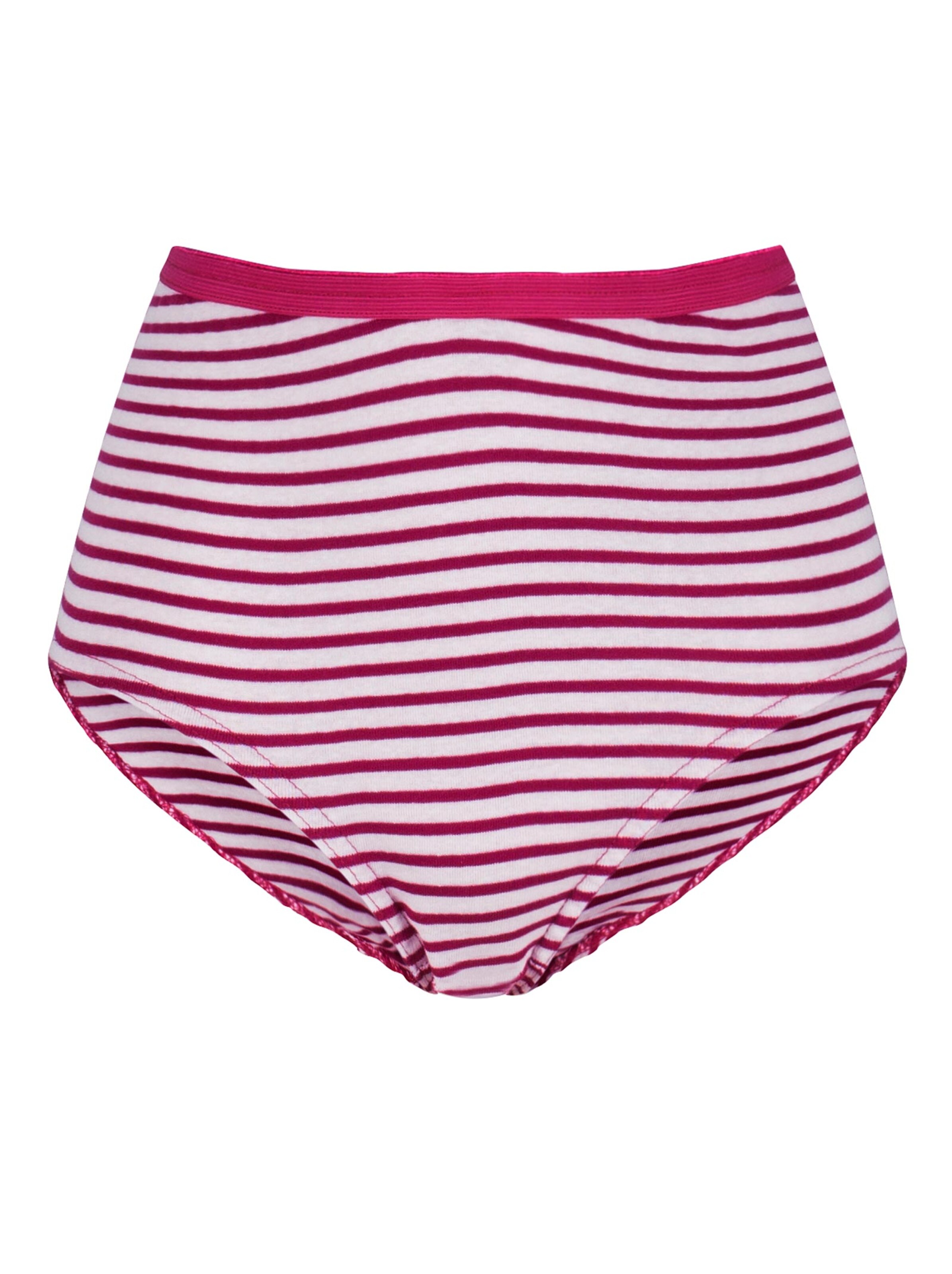 wäschepur Taillenslip - rot + rot-geringelt
