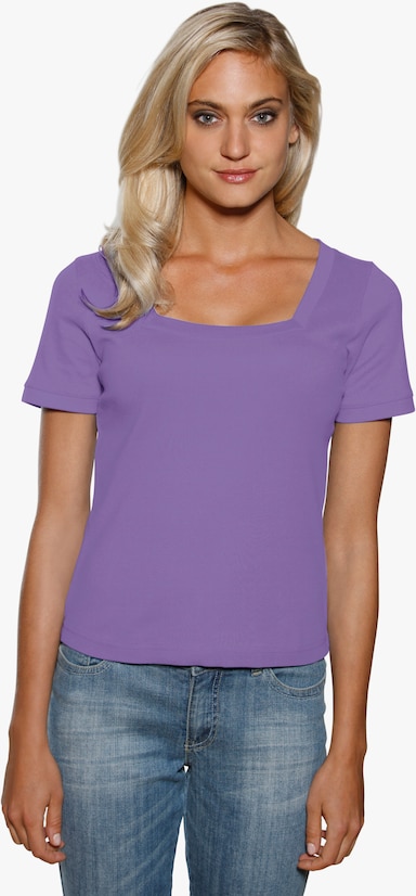 heine T-shirt à encolure carrée - lilas