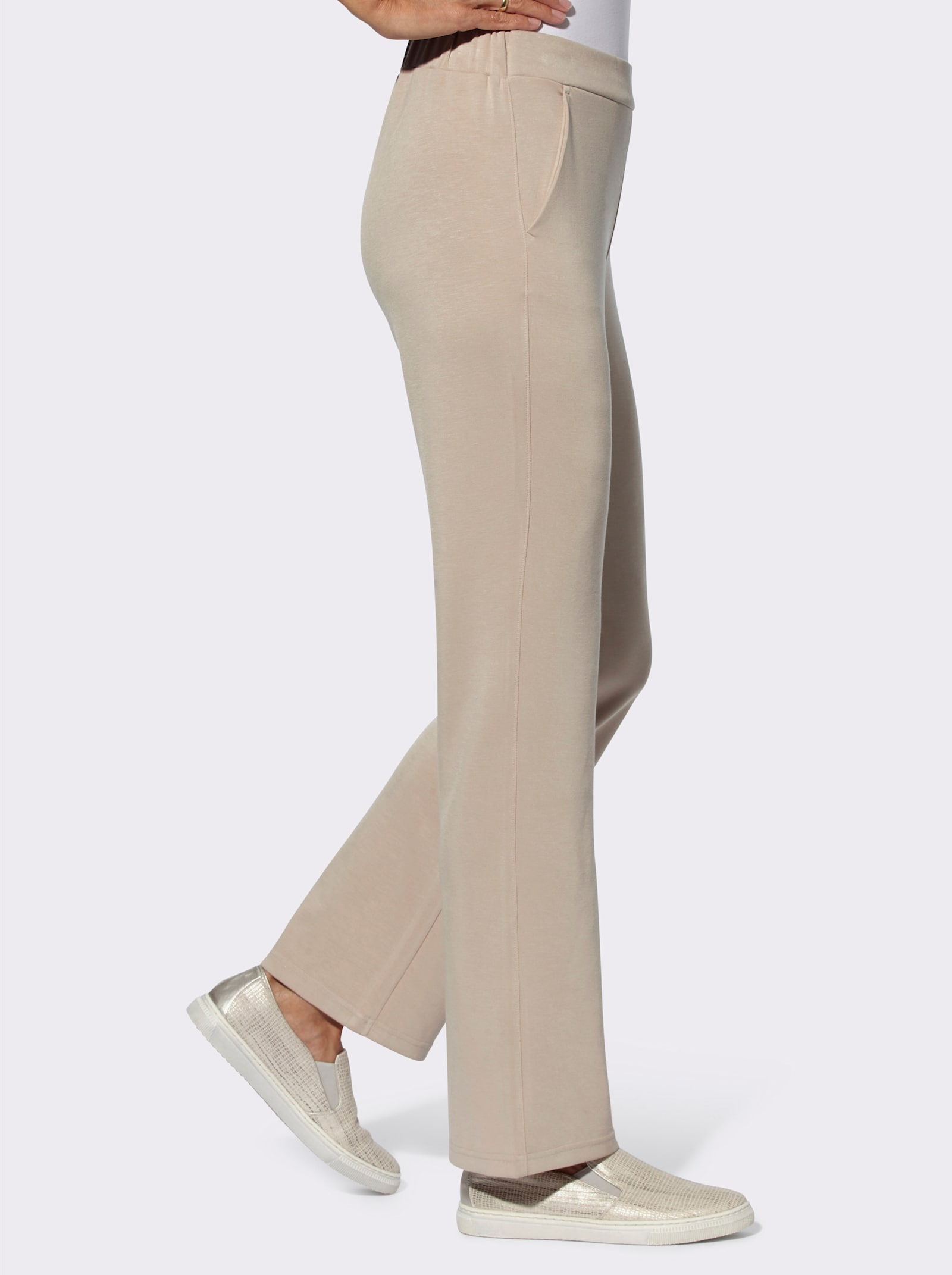 Sweathose mit rückwärtigem Dehnbund - beige