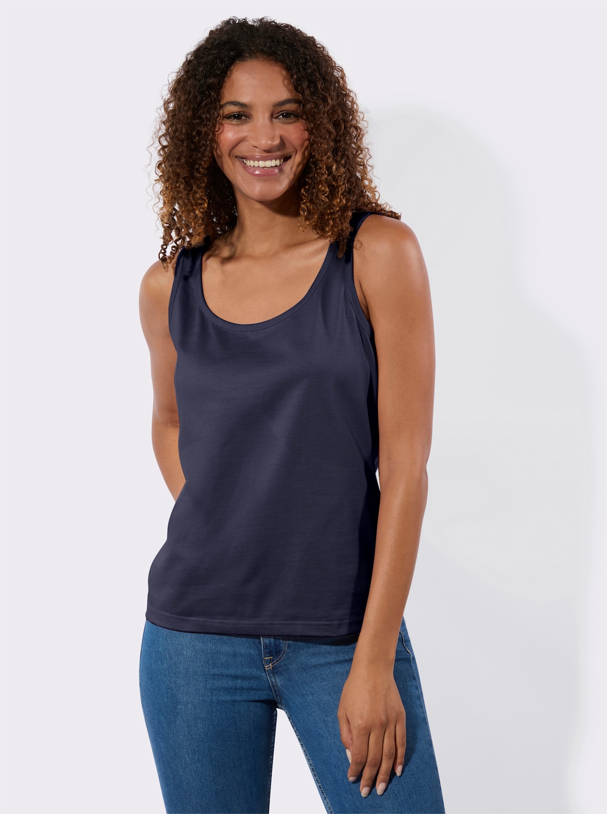 Shirttop - marine + ecru