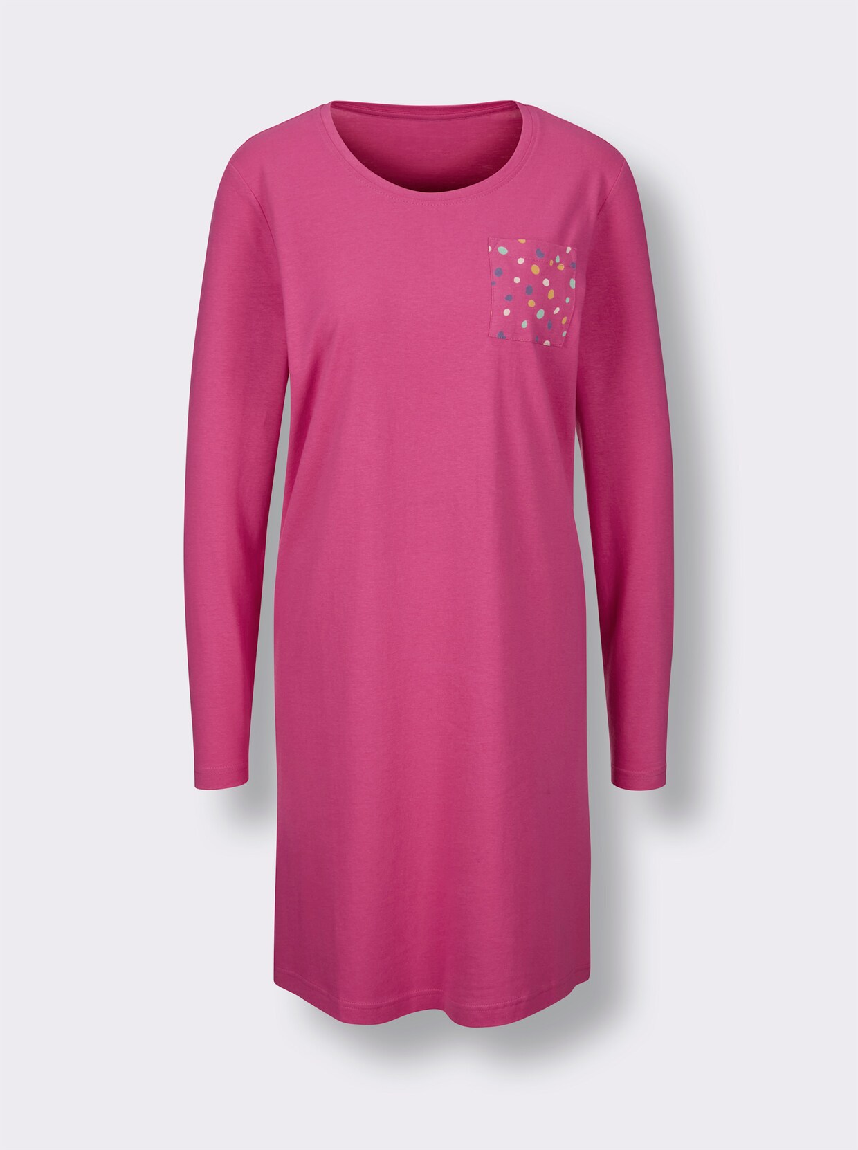 wäschepur Slaapshirts - fuchsia bedrukt + fuchsia