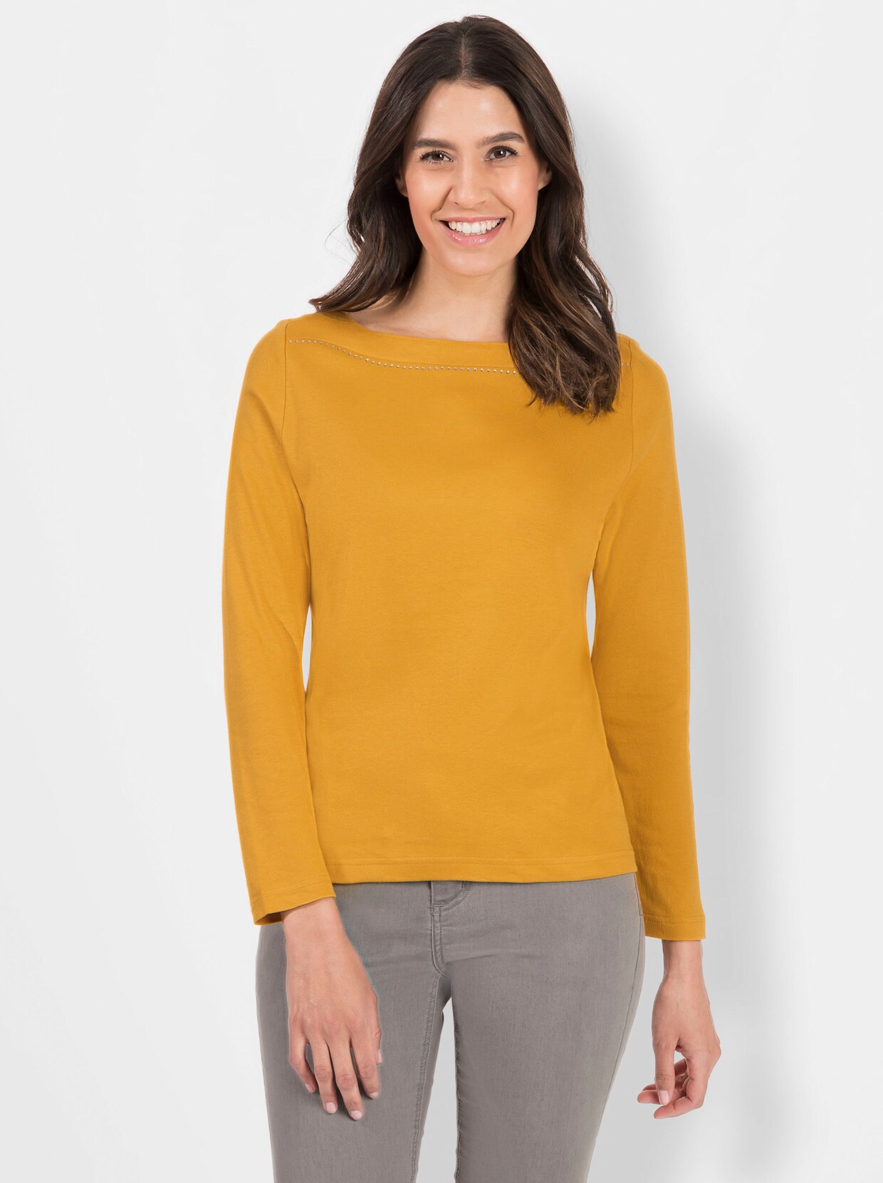 Shirt met lange mouwen - oker