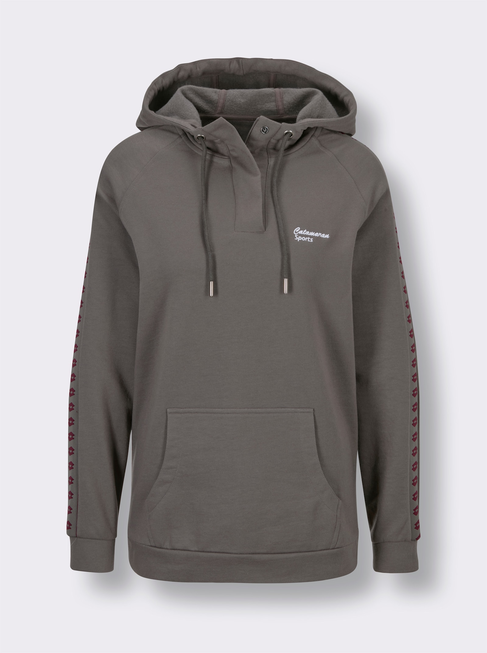 Catamaran Sports Sweatshirt met in wijdte verstelbare capuchon - antraciet