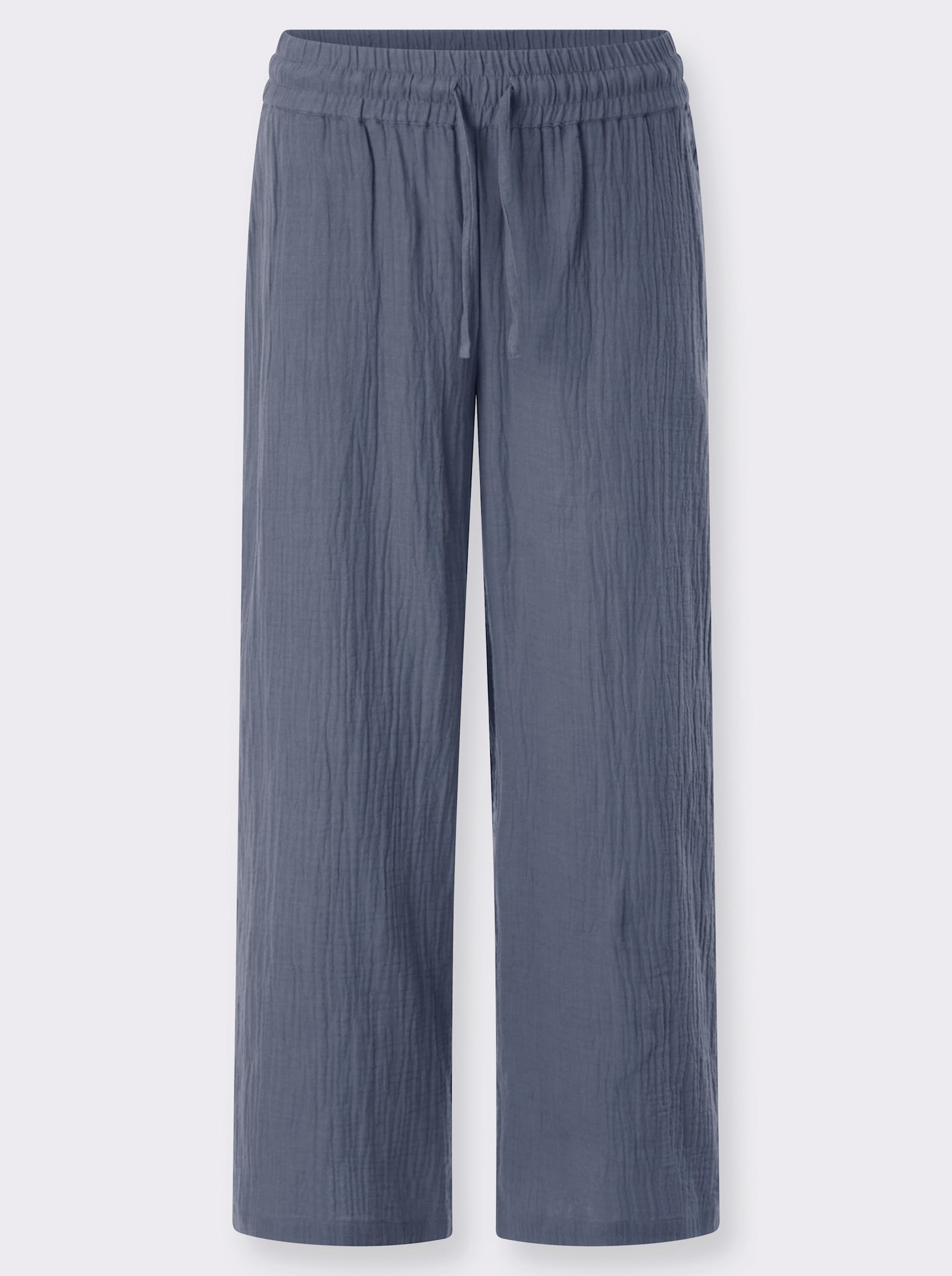 Culotte in Struktur-Qualität - rauchblau