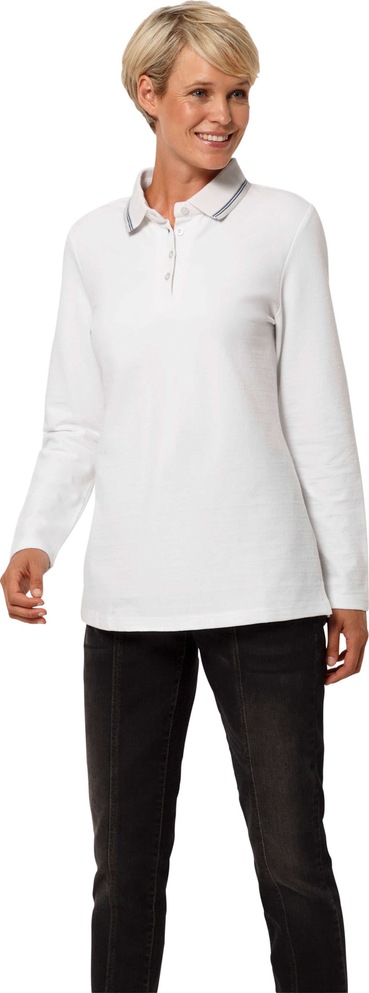 Thumbnail - Langarm-Poloshirt