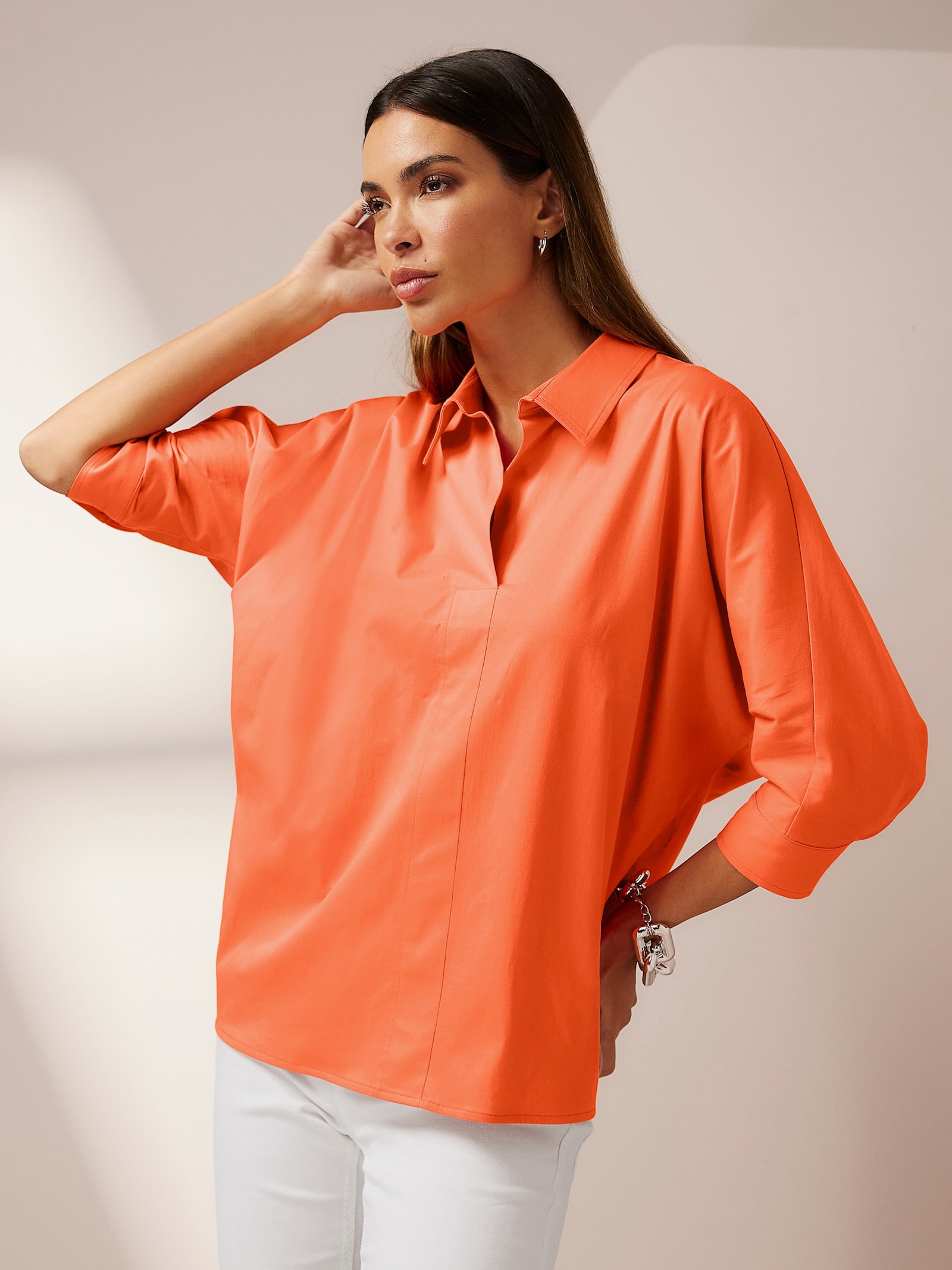 heine Schlupfbluse im Oversized-Style - orange