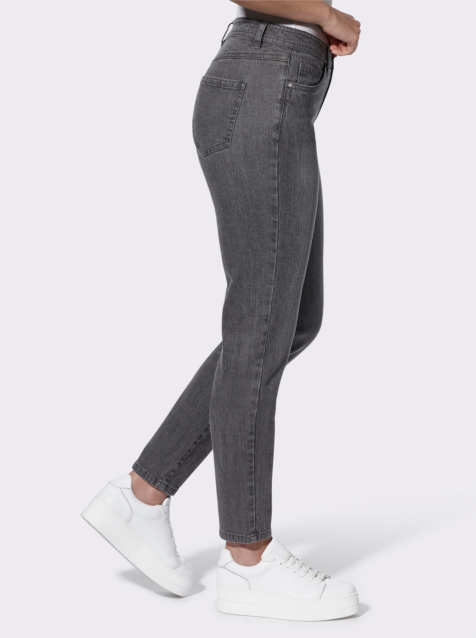 5-Pocket-Jeans mit schmalen Beinen - grey-denim