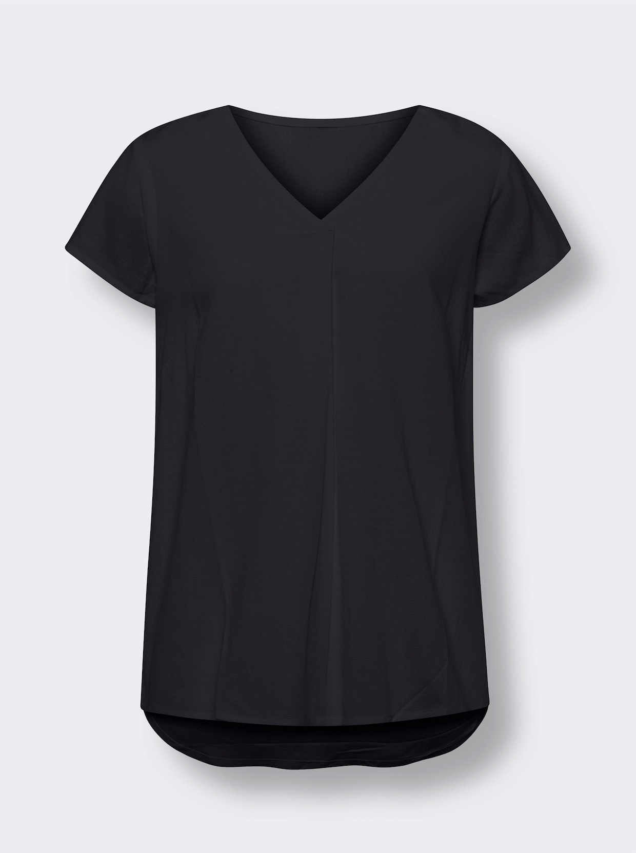 heine Kurzarm-Bluse - schwarz