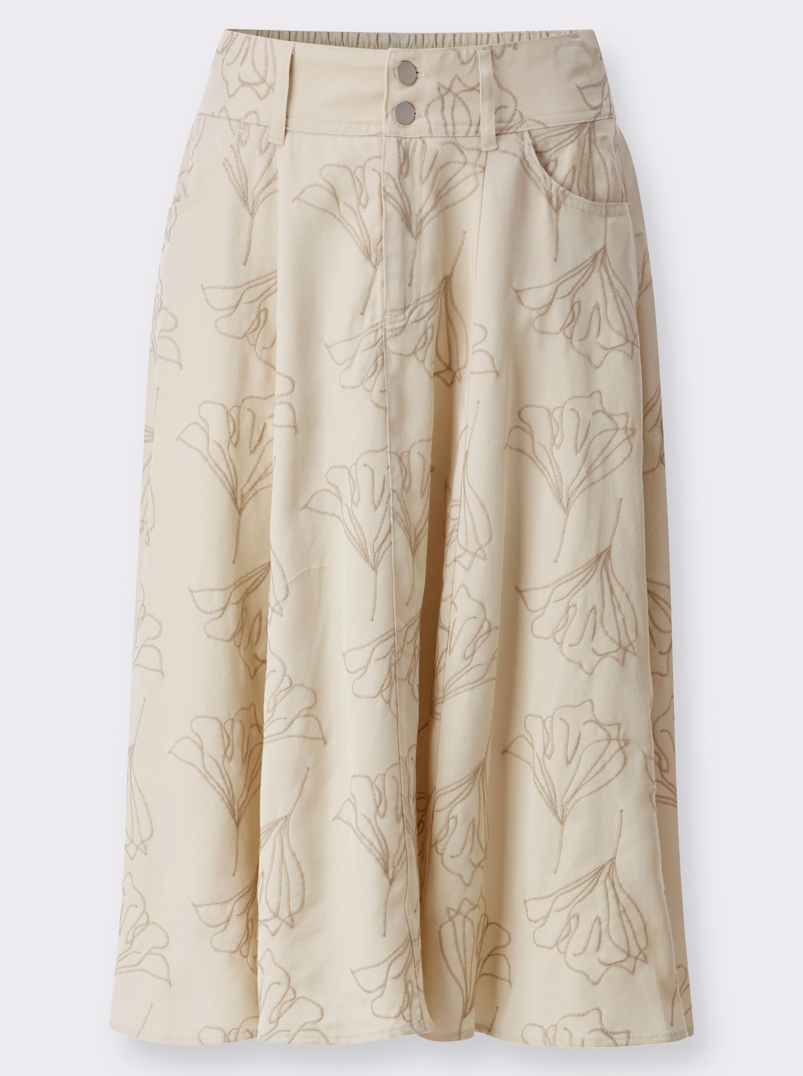 Jupe à panneaux en lyocell (TENCEL) - sable