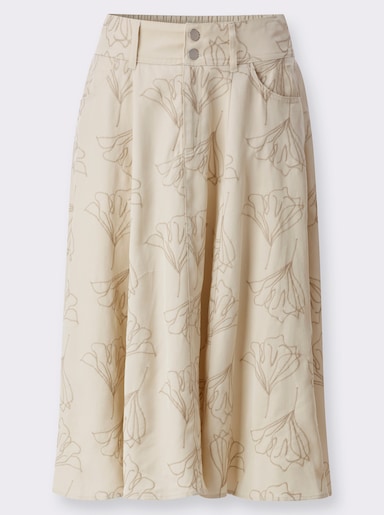 Bahnenrock aus Lyocell (TENCEL) - sand