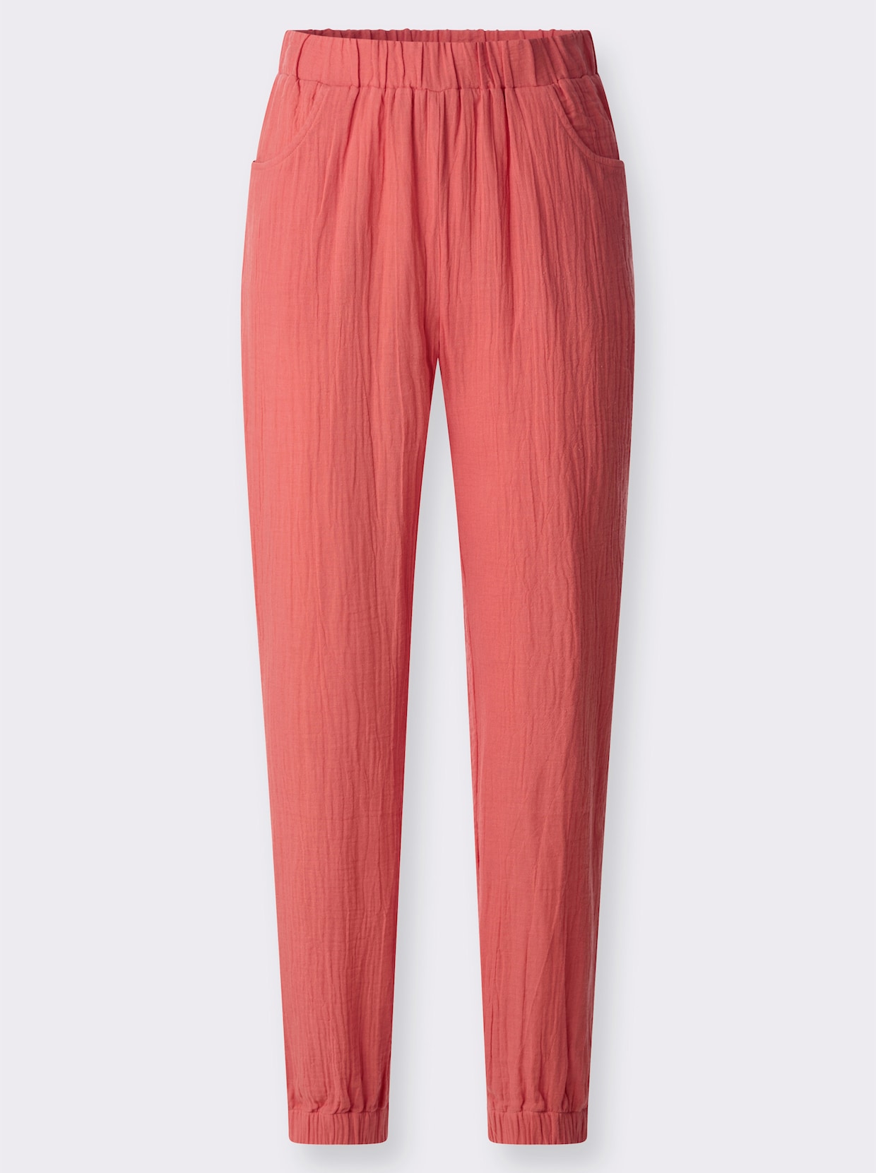 Schlupfhose in Musselin-Qualität - grapefruit