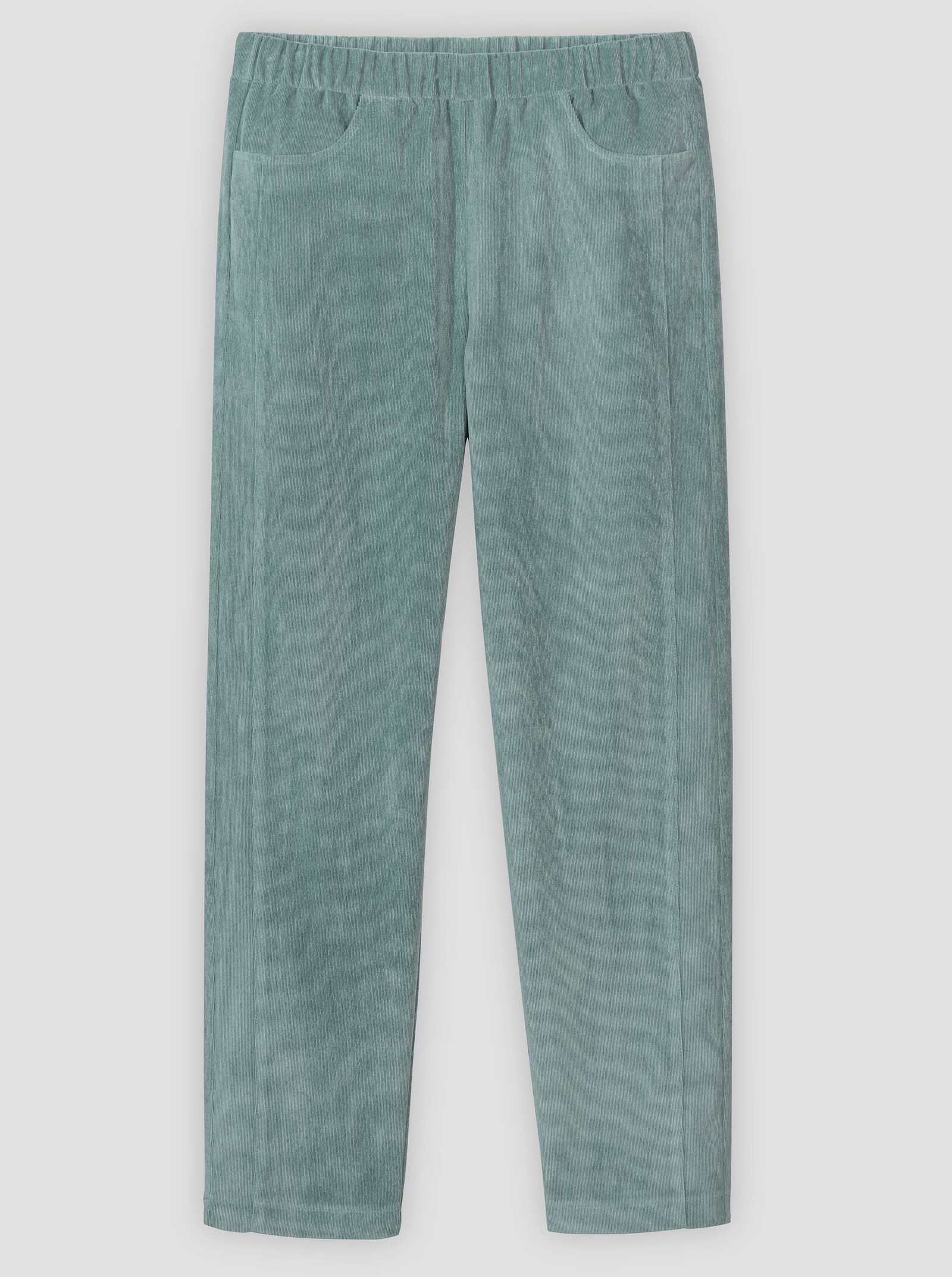 Cordhose in knöchelfreier Länge - jade