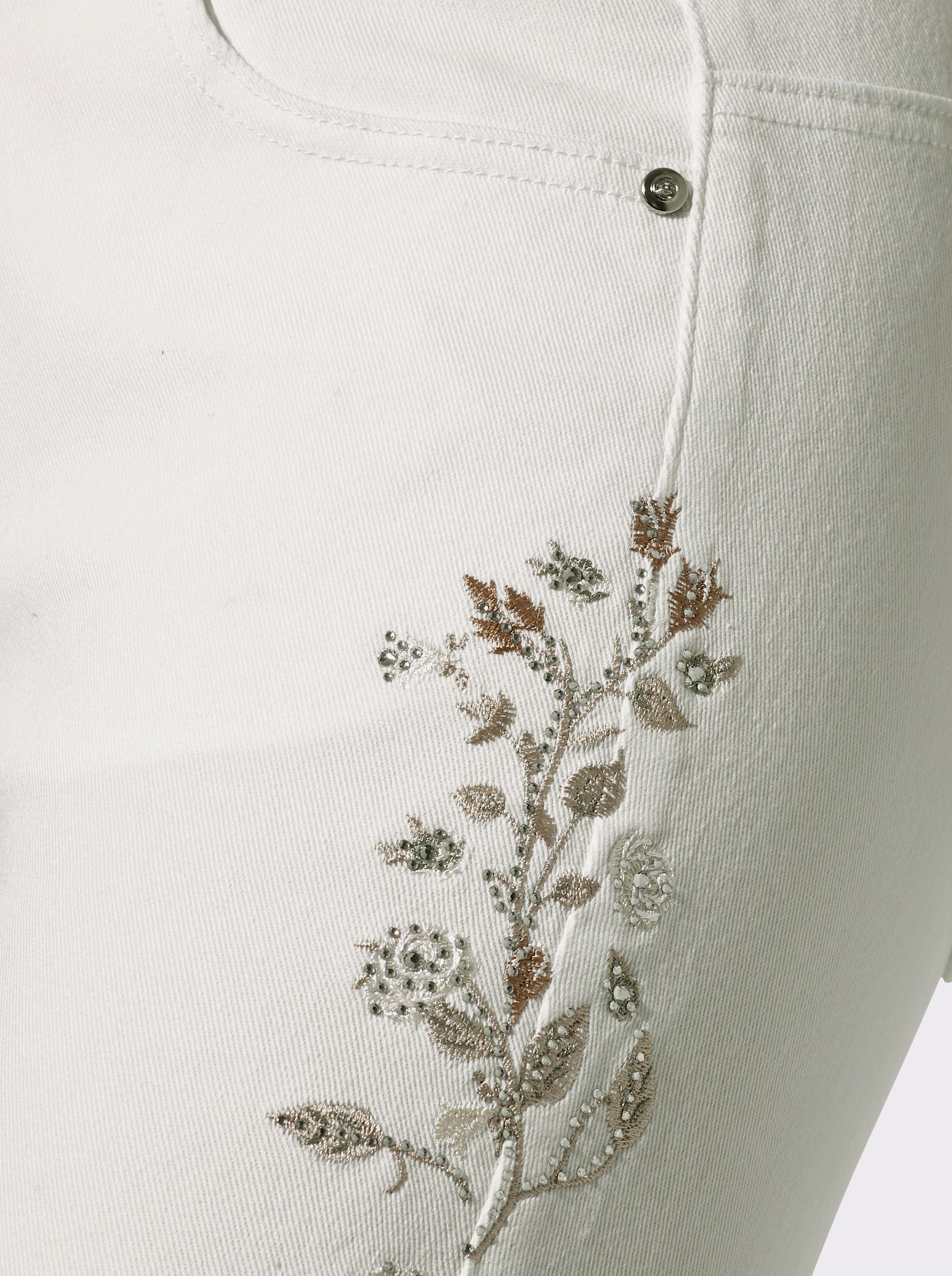 5-pocketjeans met push-up-effect - wit