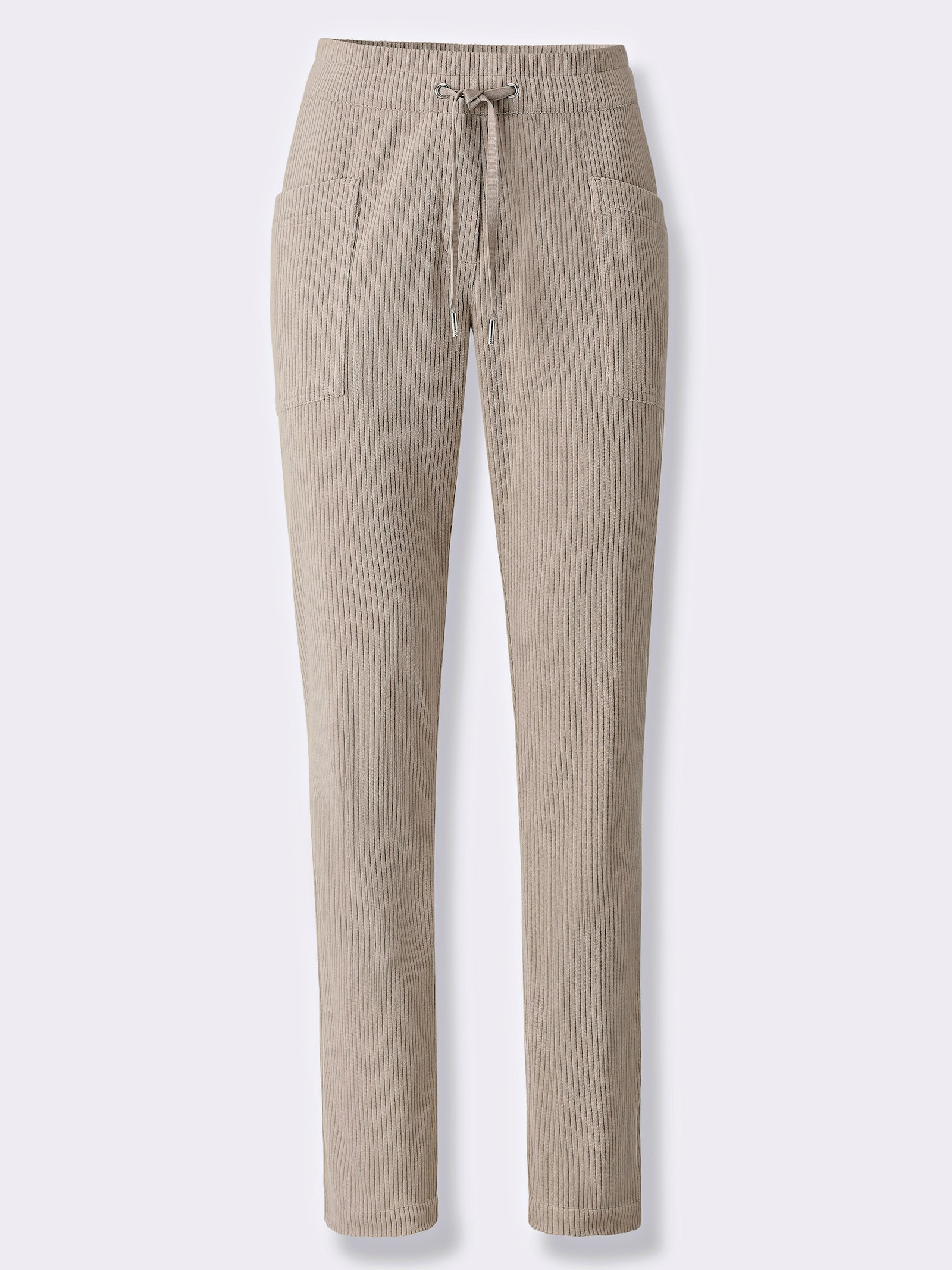 Cordhose mit Rundum-Dehnbund - sesam