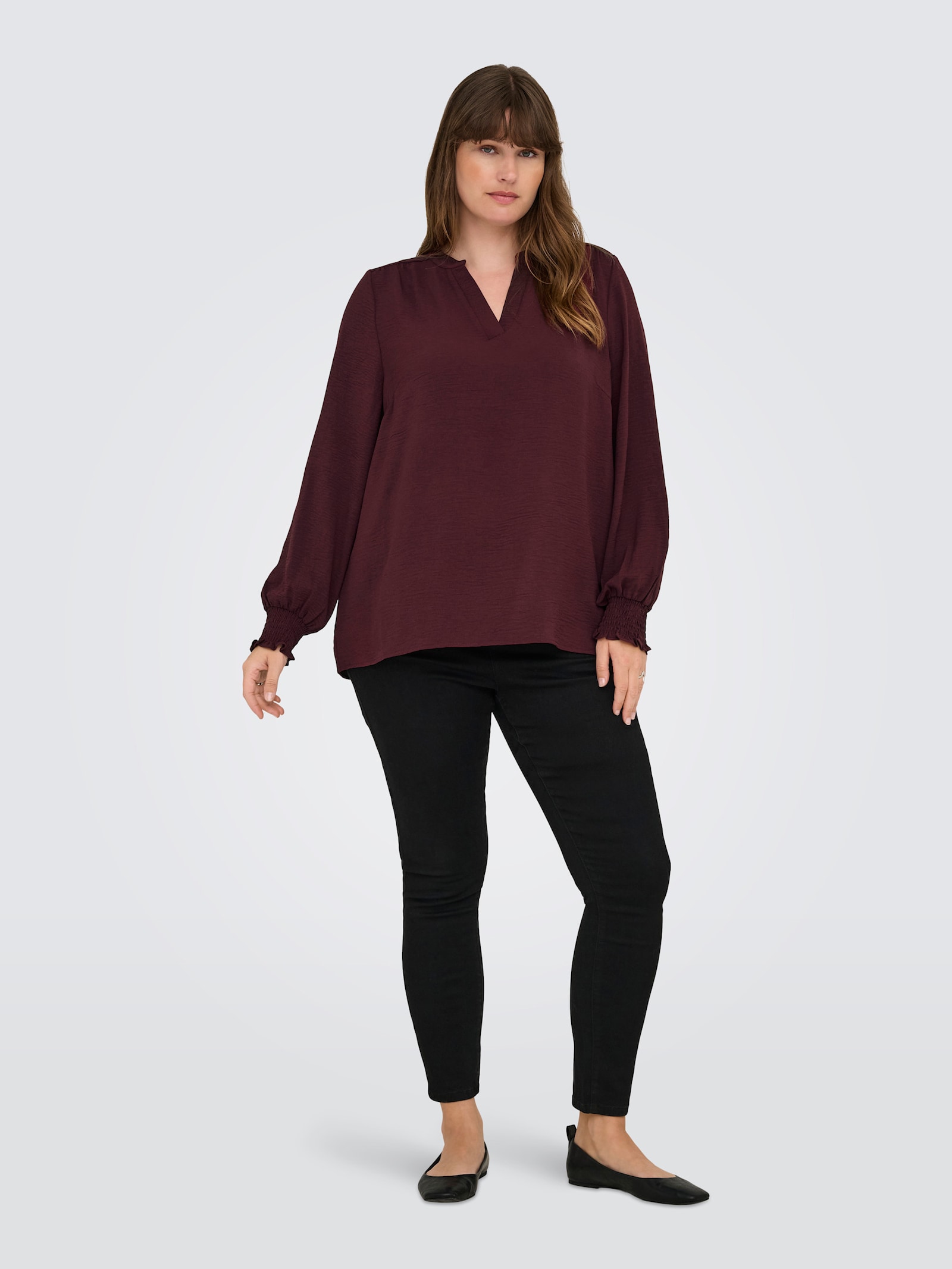 ONLY CARMAKOMA Shirtbluse - tawny port