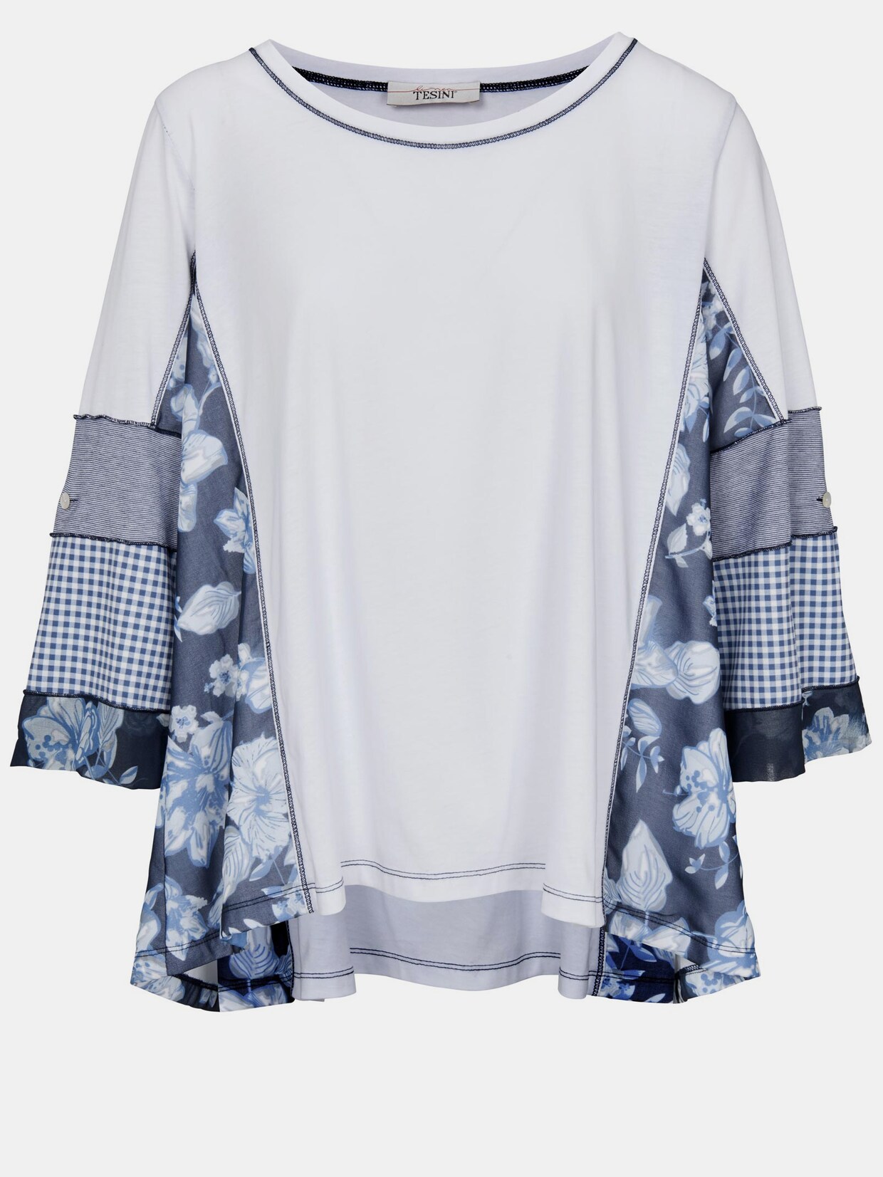 Linea Tesini Shirt met patch - wit