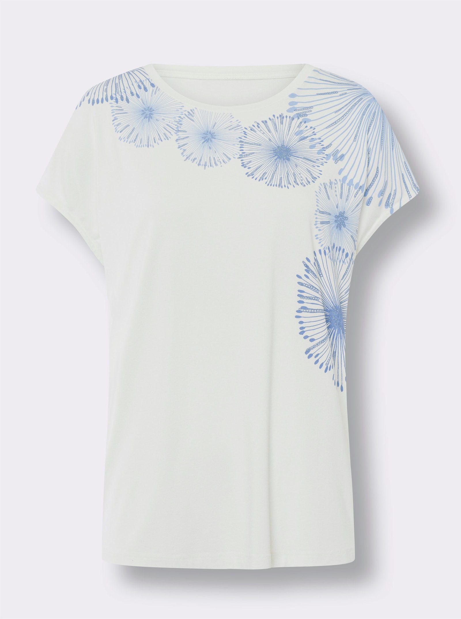heine Shirt met print en glitterdetails - ecru