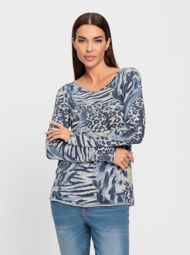 heine Langarmshirt - bleu-gelb