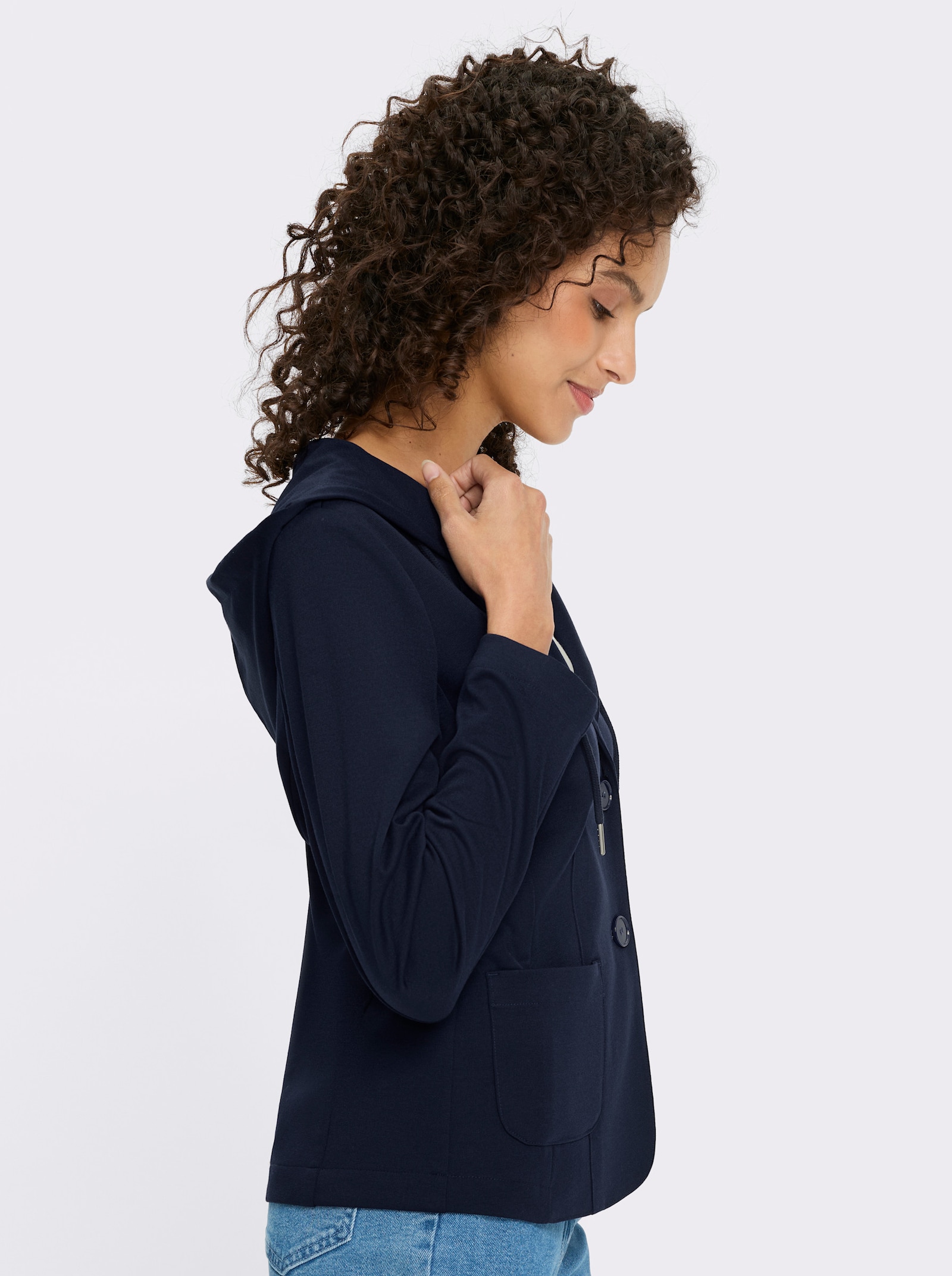 heine Blazer mit Kapuze - marine