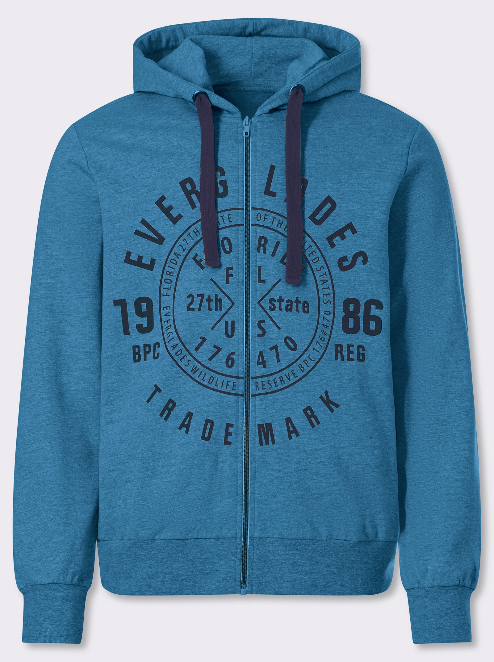 Catamaran Sweatjacke - mittelblau-meliert