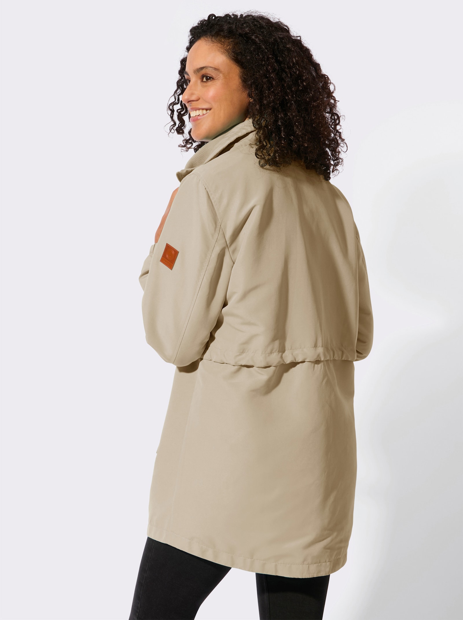 Parka mit 2-Wege-Reissverschluss - beige
