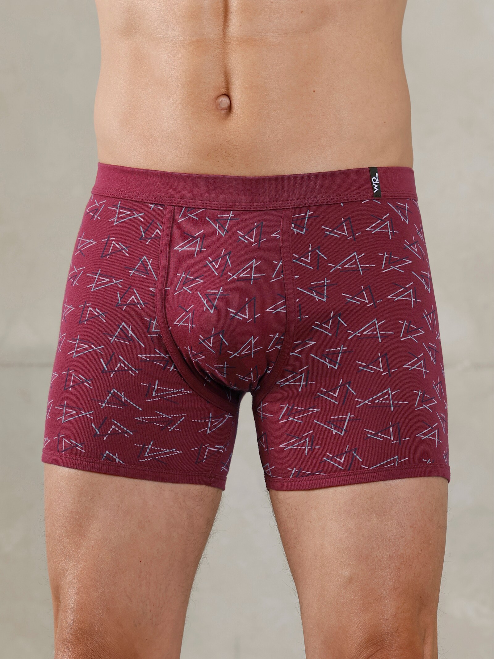 wäschepur men Hose kurz - mittelblau + marine + dunkelrot