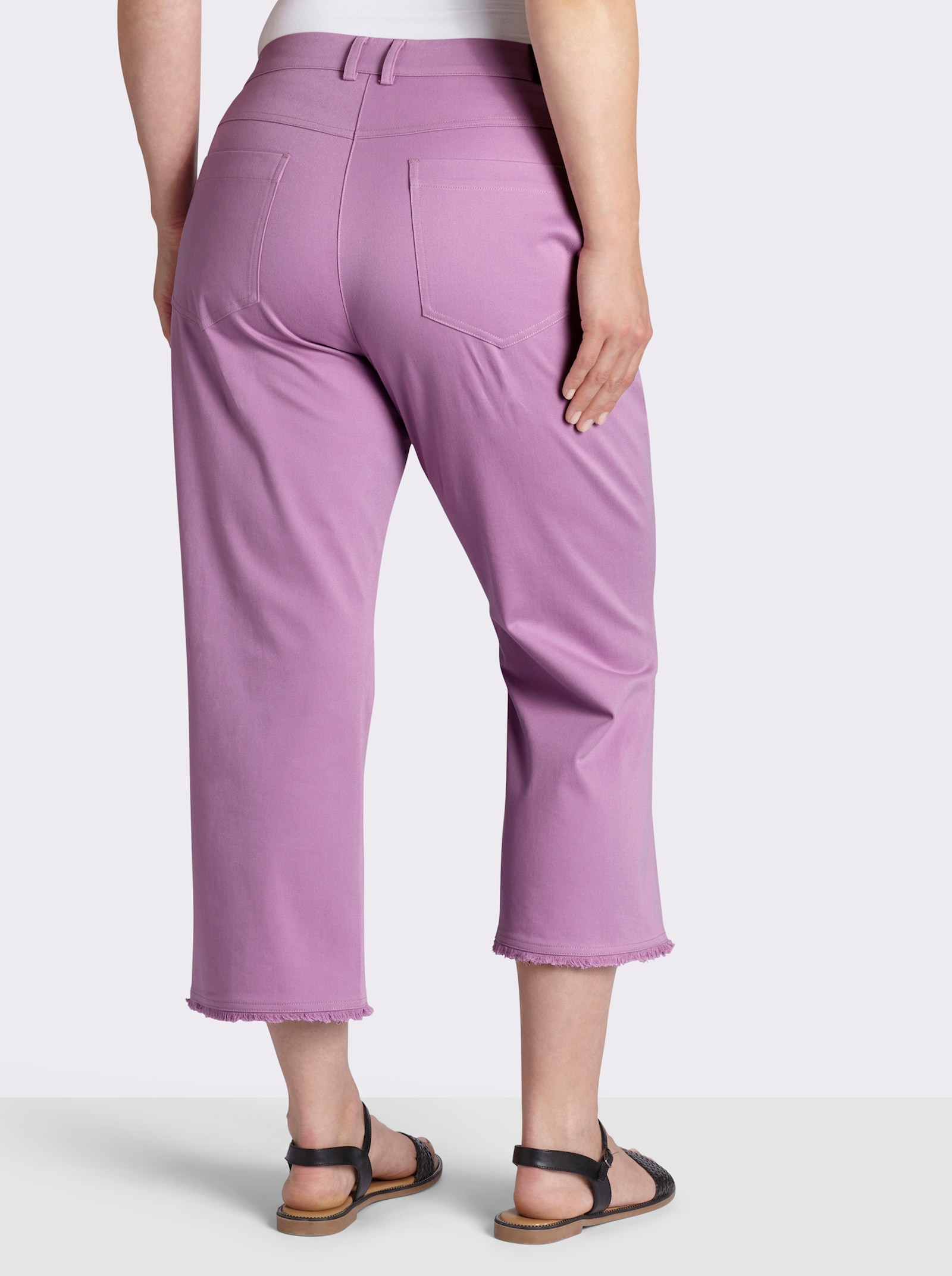 sheego 7/8-broek in licht bootcut-model - orchidee