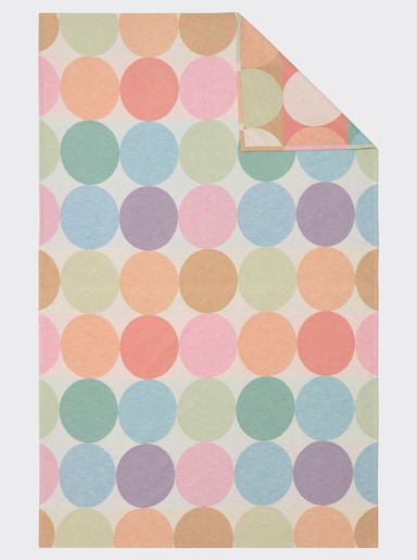 Ibena Wohndecke - ecru-rosé-gemustert