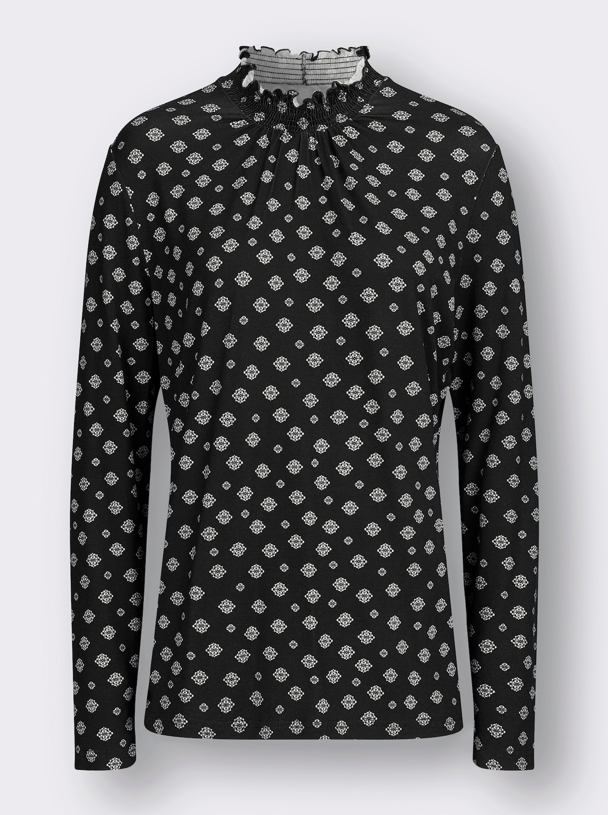 Potlačené tričko - Black-ecru zafarbeniu krému tlače