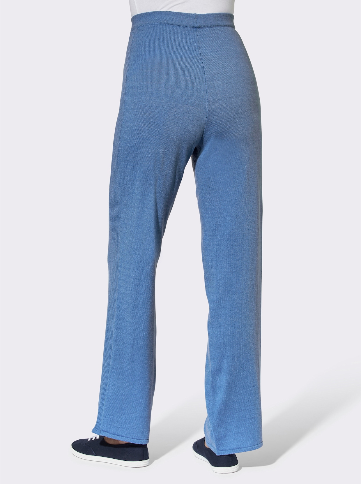 Pletené kalhoty - střední modrá