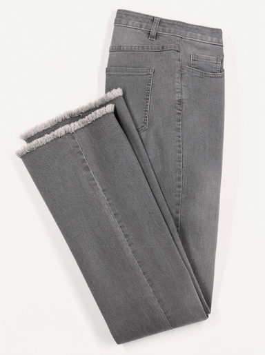 Bootcut-Jeans - grey-denim
