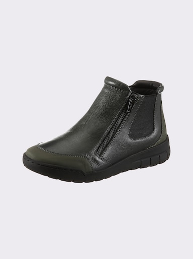 airsoft modern+ Stiefelette mit 2 Reißverschlüssen - khaki