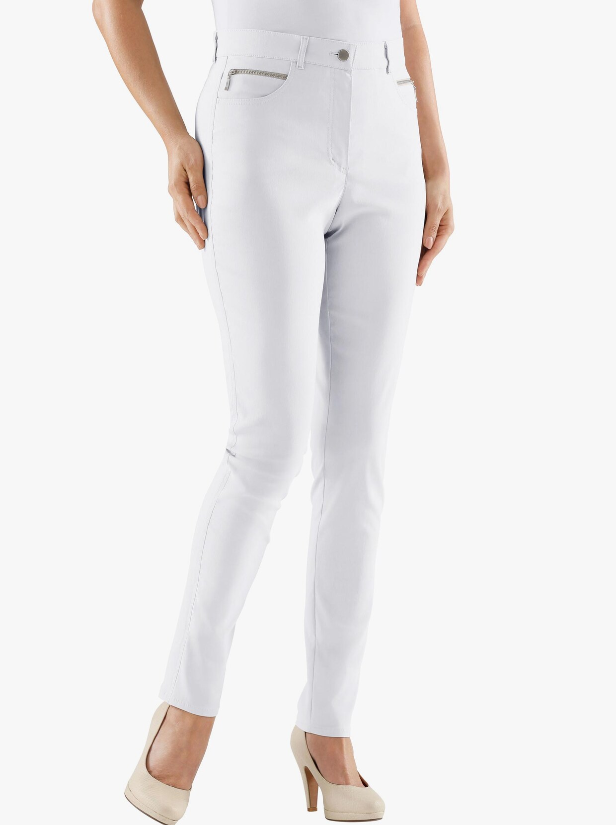 Stehmann Comfort line Strečové kalhoty - bílá