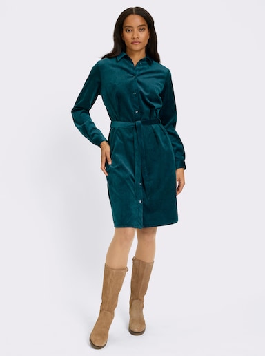 heine Freizeitkleid aus Feincord - petrol