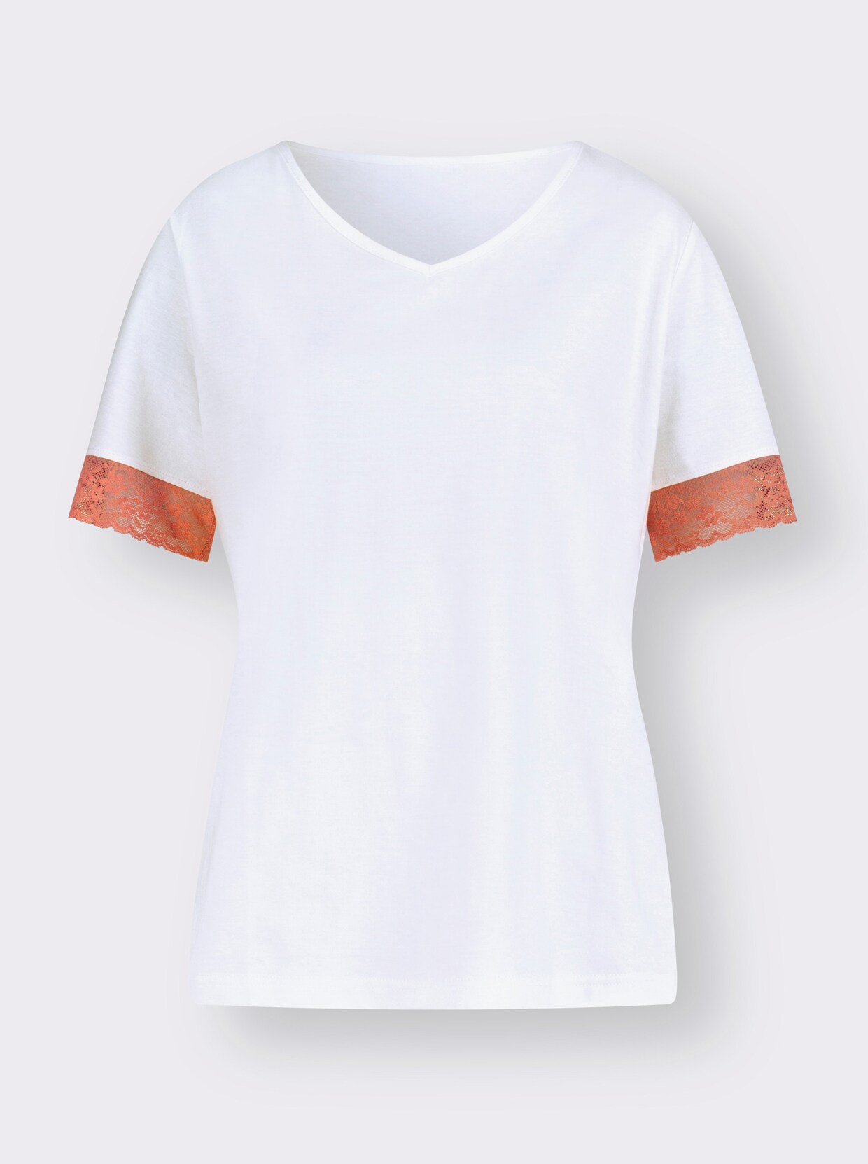 Shirt - weiss-papaya