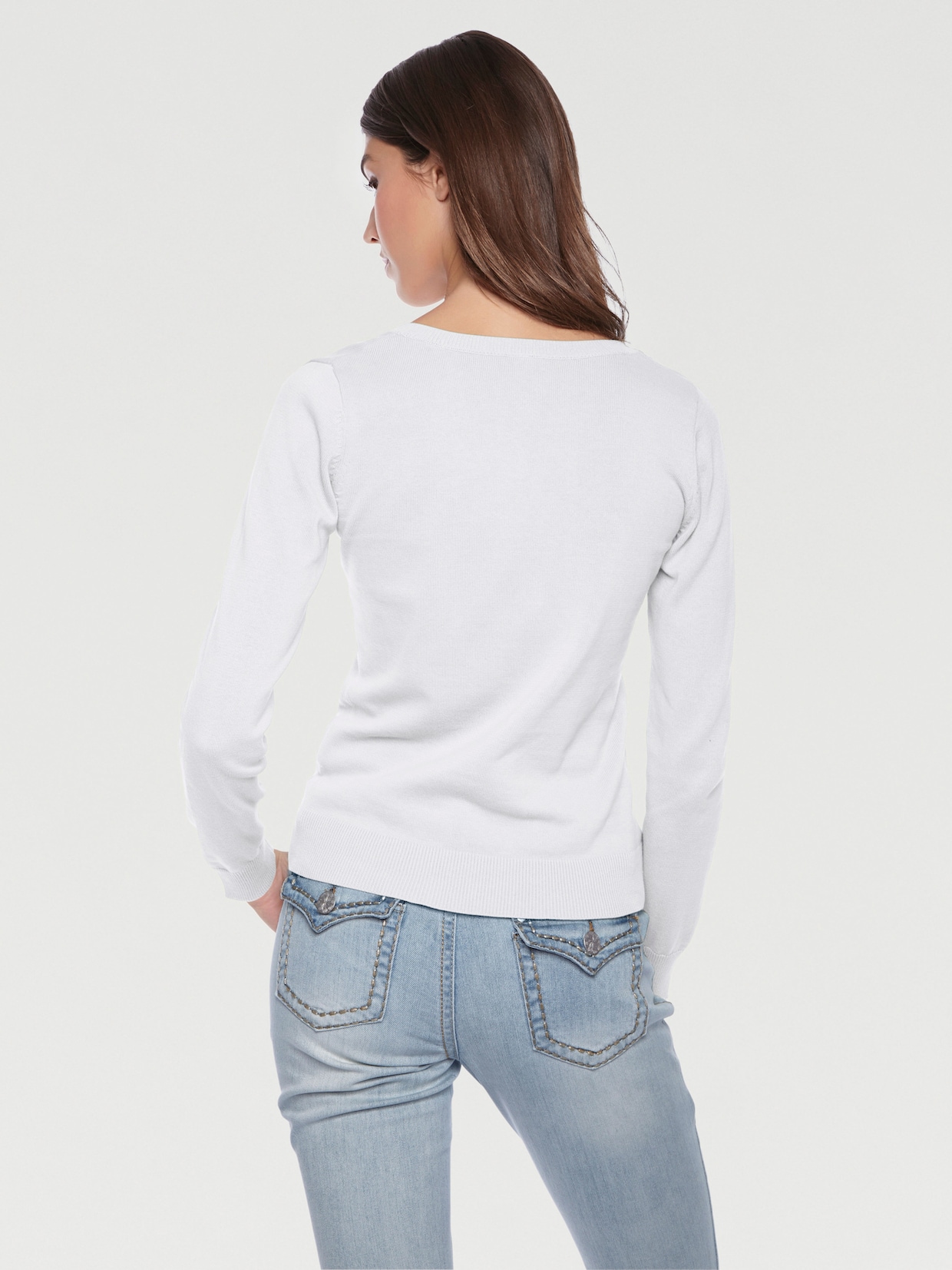 heine Pull encolure ronde - blanc