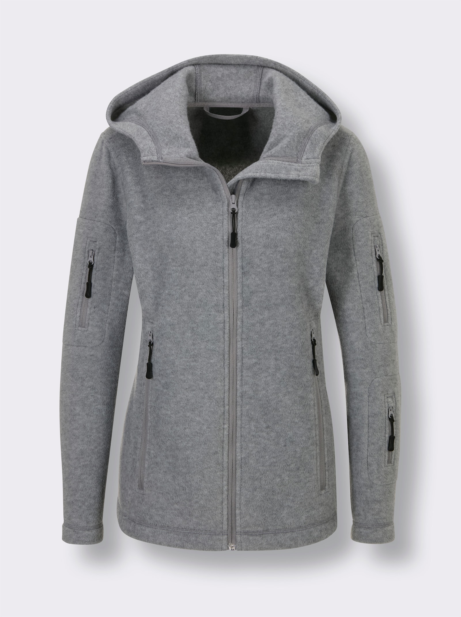 Catamaran Sports Fleecejacke mit 5 Taschen - grau-meliert