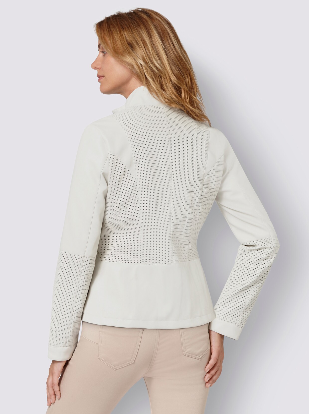 Mainpol Lederimitat-Blazer - ecru
