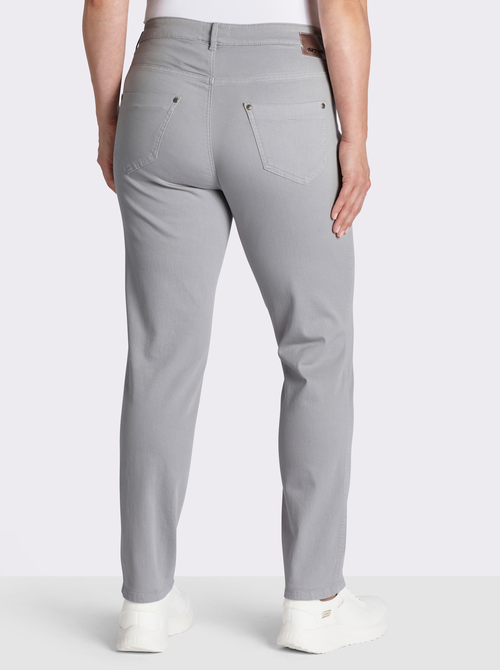 Ascari Stretch-Jeans in Röhren-Form - grau